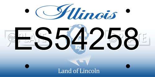 ES54258 Illinois License Plate