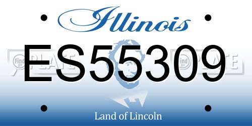ES55309 Illinois License Plate