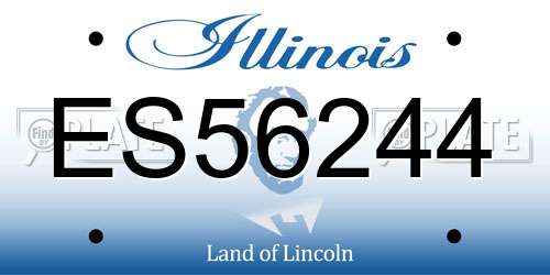 ES56244 Illinois License Plate