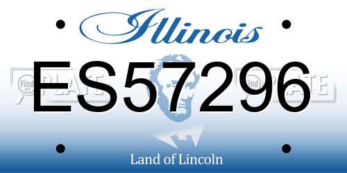ES57296 Illinois License Plate