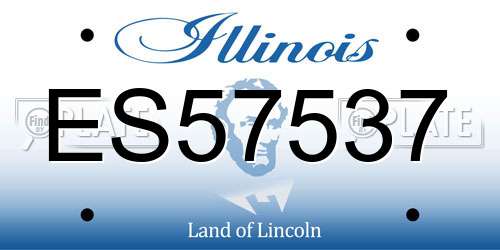 ES57537 Illinois License Plate