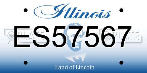 ES57567 Illinois License Plate