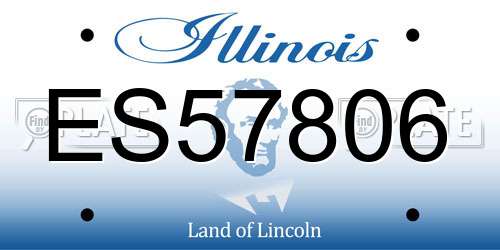 ES57806 Illinois License Plate