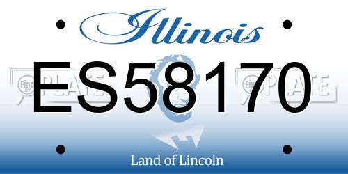 ES58170 Illinois License Plate