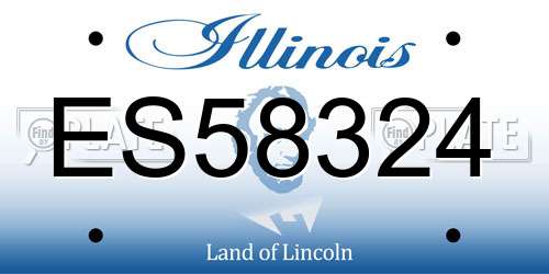 ES58324 Illinois License Plate