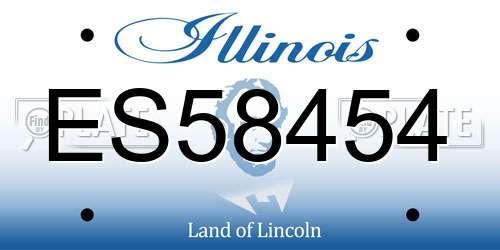 ES58454 Illinois License Plate