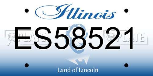 ES58521 Illinois License Plate