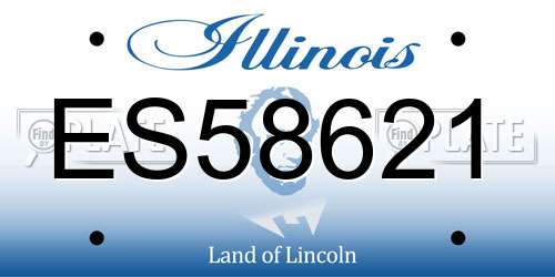 ES58621 Illinois License Plate