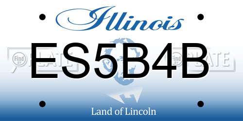 ES5B4B Illinois License Plate
