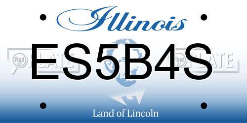 ES5B4S Illinois License Plate