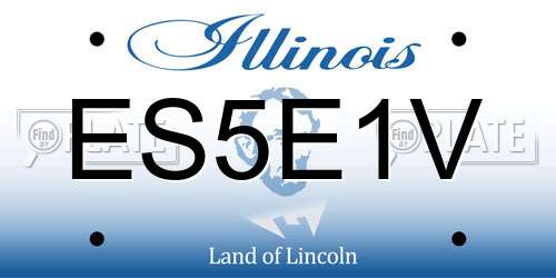 ES5E1V Illinois License Plate