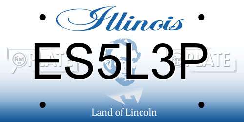 ES5L3P Illinois License Plate