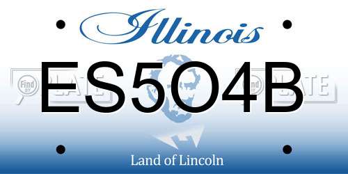 ES5O4B Illinois License Plate