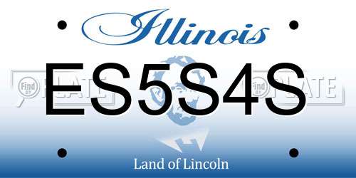 ES5S4S Illinois License Plate
