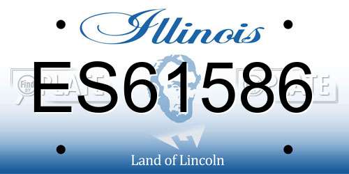 ES61586 Illinois License Plate