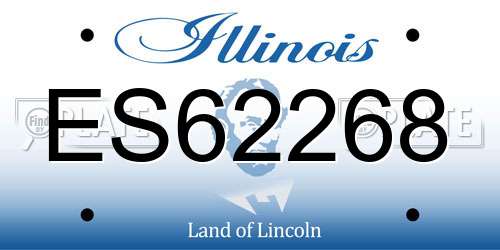 ES62268 Illinois License Plate
