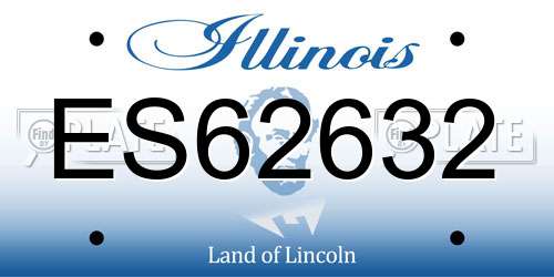 ES62632 Illinois License Plate
