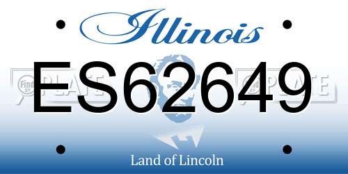 ES62649 Illinois License Plate
