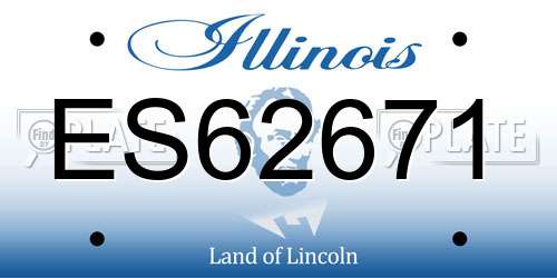 ES62671 Illinois License Plate
