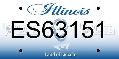 ES63151 Illinois License Plate