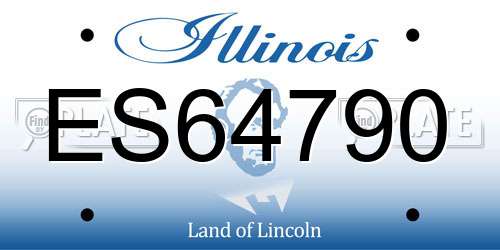 ES64790 Illinois License Plate