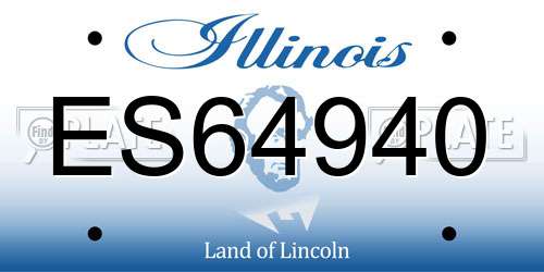 ES64940 Illinois License Plate
