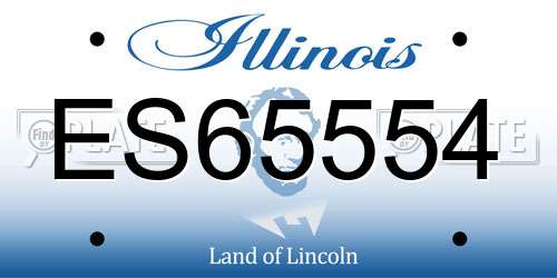 ES65554 Illinois License Plate