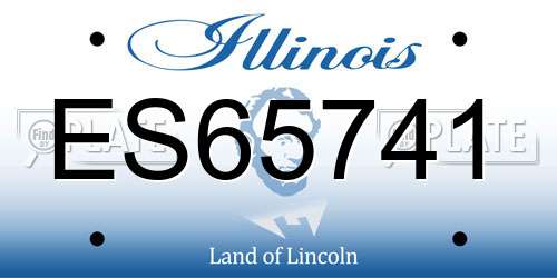 ES65741 Illinois License Plate