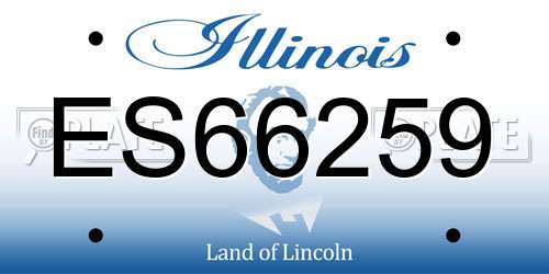 ES66259 Illinois License Plate
