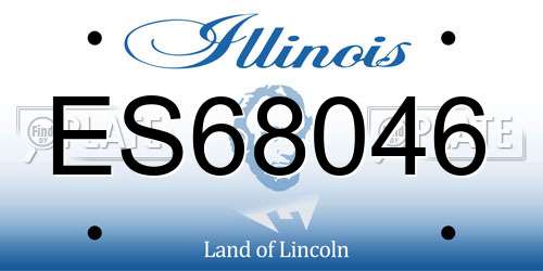 ES68046 Illinois License Plate