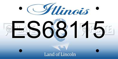 ES68115 Illinois License Plate