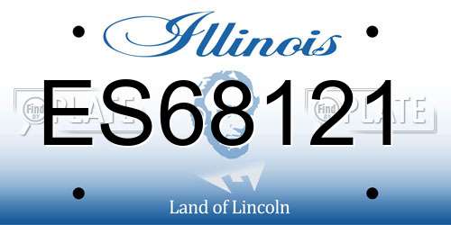 ES68121 Illinois License Plate