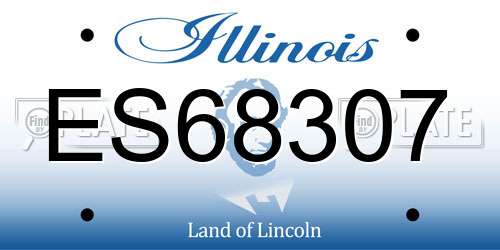 ES68307 Illinois License Plate