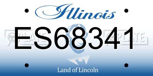 ES68341 Illinois License Plate
