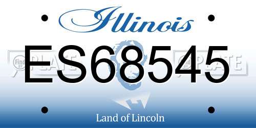 ES68545 Illinois License Plate