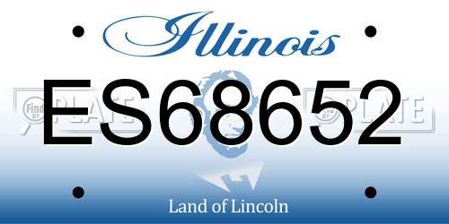 ES68652 Illinois License Plate