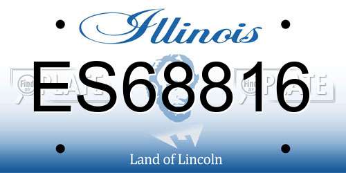 ES68816 Illinois License Plate