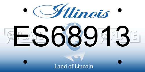 ES68913 Illinois License Plate