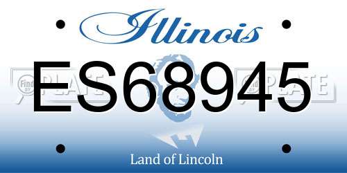 ES68945 Illinois License Plate