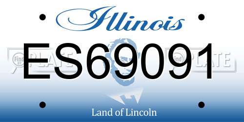 ES69091 Illinois License Plate