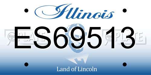 ES69513 Illinois License Plate