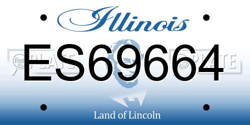 ES69664 Illinois License Plate