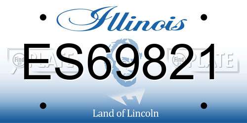 ES69821 Illinois License Plate