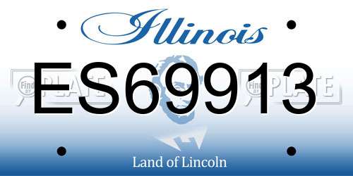ES69913 Illinois License Plate
