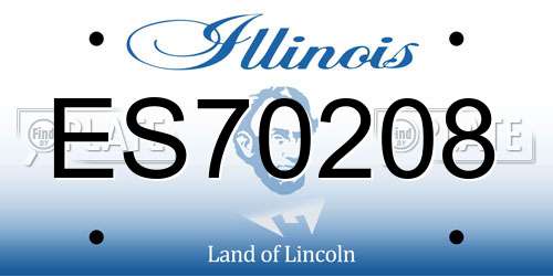ES70208 Illinois License Plate
