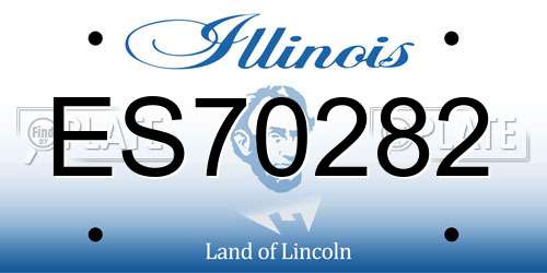 ES70282 Illinois License Plate