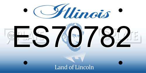 ES70782 Illinois License Plate
