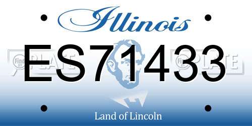 ES71433 Illinois License Plate