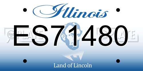 ES71480 Illinois License Plate