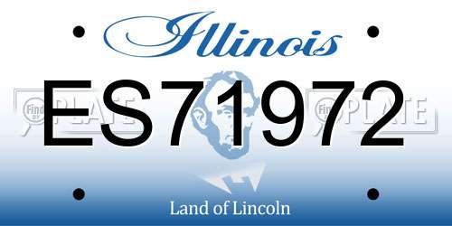 ES71972 Illinois License Plate